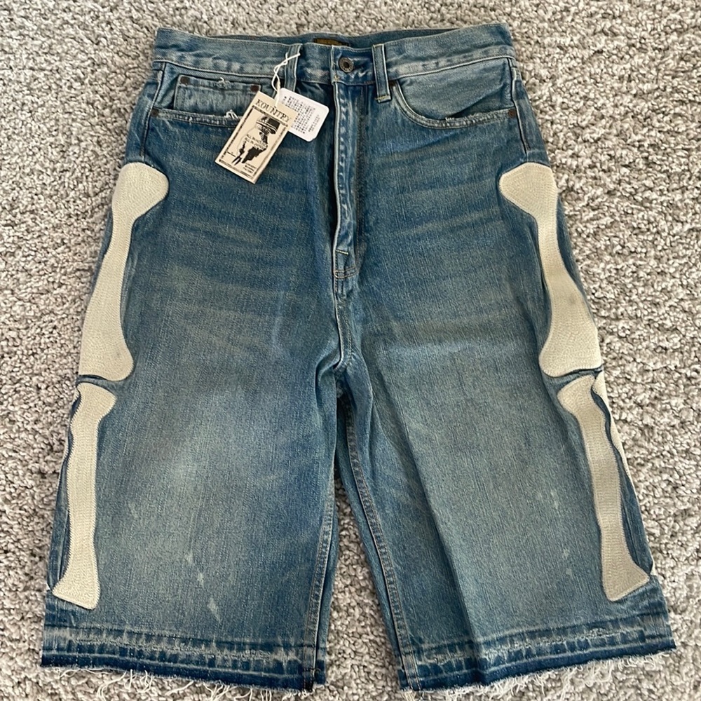 Kapital Bone Denim Shorts